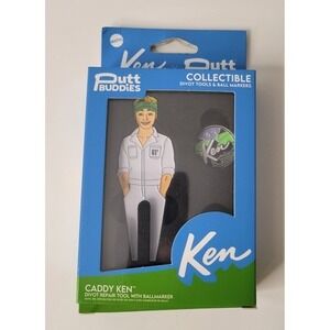 New Mattel Putt Buddies Caddy Ken Golf Divot Tool Ball Marker Set Collectible